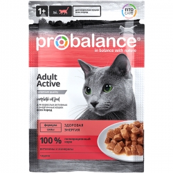 ProBalance влаж.д/кошек 85г Active д/активных АКЦИЯ -12%