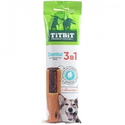 Титбит ДЕНТАЛ 3в1 с облепихой для собак крупных пород 95 г АКЦИЯ-20%