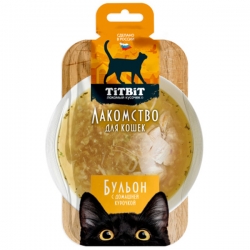 Титбит Лакомство д/кошек Бульон с домашней курочкой 55 г