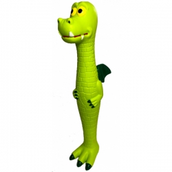 Игрушка д/собак Крокодил длинный с пищалкой, латекс, 25,0 см.(N1)
