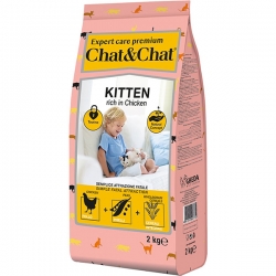 Chat & Chat  Expert Premium сухой корм д/котят 2 кг с курицей