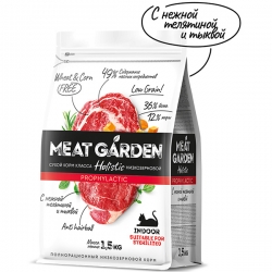 Meat Garden д/кошек 1,5 кг Стер Жив в Помещ Телятина и Тыква АКЦИЯ-15%
