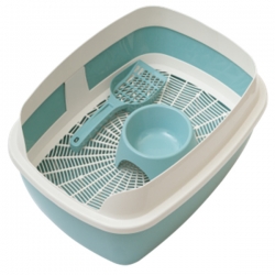 Набор ^Для Питомца^СИБИРСКАЯ КОШКА^ АЛЬБУС (туалет борт+сетка,совок,миска 300мл) ТИФФАНИ