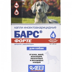 БАРС Форте капли инсектоакар д/соб 4 пипетки