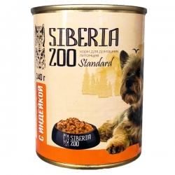 Siberia ZOO д/собак конс. с индейкой 340г