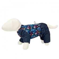 Комбинезон на синтепоне Снежинка, мальчик, (35см), темносиний/принт, OSSO