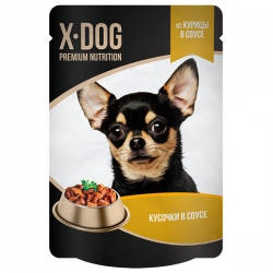 X-DOG влаж.д/собак 85г курица в соусе