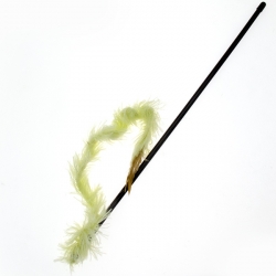 Дразнилка-удочка с пером пласт.ручка, Чистый котик