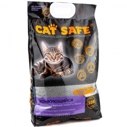 Cat safe наполнитель комкующийся с углем 10л