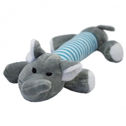 Игрушка д/собак Слон в полоску, с пищалкой, текстиль, 25см.(N1)