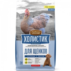 Деревенские лакомства Холистик Премьер сух.корм д/щен.1кг Курица с рисом