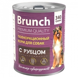 Brunch 340г конс. для собак с рубцом полнорац. НОВЫЙ