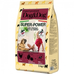 Dog & Dog сухой корм д/собак активных 3 кг Super-Power с курицей