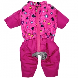 Комбинезон на синтепоне Снежинка девочка р.30 звезды/роз OSSO