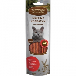 Деревенские лакомства д/кош Мясные колбаски из говядины 45г