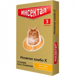 Инсектал Комбо Капли для кошек 4-8кг, 3шт.