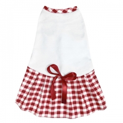 Платье д/собак ^Маленькая кокетка^ р.22 Клетка.OSSO