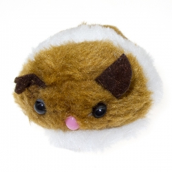 Игрушка д/кошек Хомяк 8см с вибрацией, коричневый Чистый котик