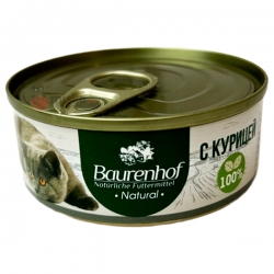 Baurenhof Natural д/кошек конс. с курицей 100г