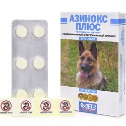 Азинокс+ 6 таб противогельмин.препарат д/собак