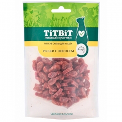 Титбит Рыбки с лососем для кошек (Мягкие снеки) 50г АКЦИЯ-20%