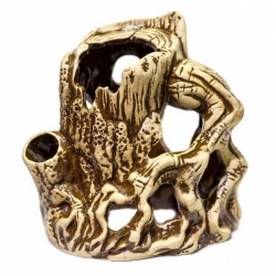 Декорация терракотовая глина Пень 17*12*17см