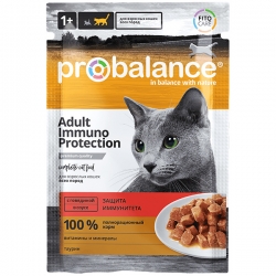 ProBalance влаж.д/кошек 85г Immuno Protection говядина в соу