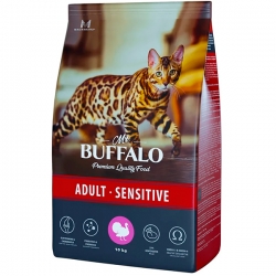 Mr.Buffalo  сухой корм д/кошек ADULT SENSITIVE 10кг индейка