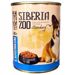 Siberia ZOO д/собак конс. с кроликом 340г