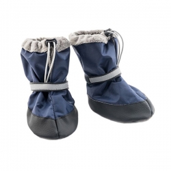 Ботинки д/соб ^ЧИП^ утеп.XXL14.5*10.5*17см (мех+п/э,3х-сл под)2шт,т.черный