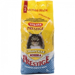 СИБИРСКАЯ КОШКА наполн. 5л УЛЬТРА PRESTIGE (комкующ) АКЦИЯ - 10%
