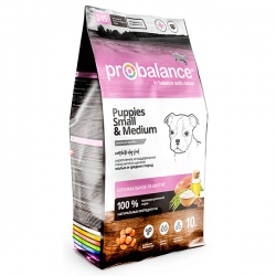 ProBalance корм сух.д/щен.10кг ср.и мал. Immuno Small&Medium СРОК РЕАЛ. 09.26
