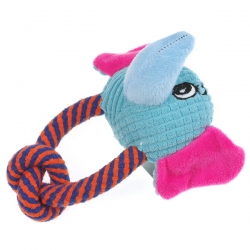 Игрушка д/соб с пищалкой с канатным кольцом, р-р 21х13см, Jack&King