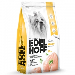 Edelhoff сухой д/собак мелких пород КУРИЦА 1,5кг АКЦИЯ-15%