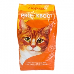 PROХВОСТ корм сухой д/кошек 0,8 кг курица АКЦИЯ -15%