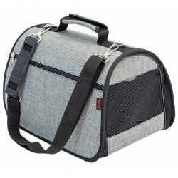 Сумка-переноска  жесткая ^Prestige^ №1  36,5*22*22см серый, Кот Лукас