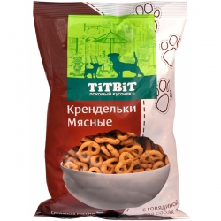 Титбит Крендельки мясные с говядиной печенье для собак 500 г АКЦИЯ-20%