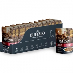 Mr.Buffalo пауч д/кошек ADULT HAIR&SKIN 85г лосось в соусе