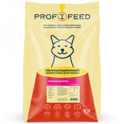 PROFIFEED сух.д/кошек Мясное ассорти 10кг