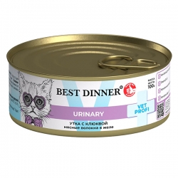 Best Dinner Exclusive VET PROFI Urinary ^Утка с клюквой^, д/кошек 100г желе