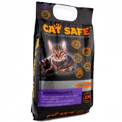 Cat safe наполнитель комкующийся с углем 5л