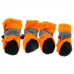 Ботинки д/собак мягкие, р.3, 4,2х3,6см, оранжевый, Jack&King, JK24004-3оранж