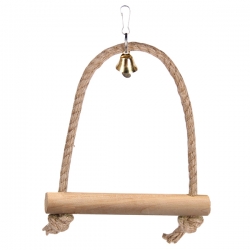 Игрушка д/птиц Качели на веревке, 12x2x20см дерево PetStandArt