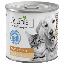 Zoodiet консервы 240г для собак и кошек С говядиной и печенью  (восстановительный уход)