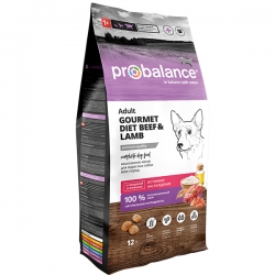 ProBalance корм сух.д/соб 12кг говяд/ягнен Gourmet diet Adu АКЦИЯ -15%