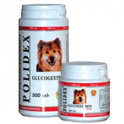 POLIDEX 500 Glucogextron plus витамины д/собак (Глюкогестрон