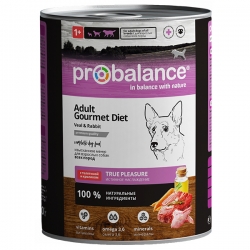 ProBalance корм конс.д/соб 850гр телятина/кролик Adult Gourmet Diet