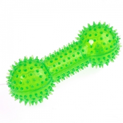 Игрушка д/соб Гантель массажная с пищалкой, р-р 16*6 см, резина, Jack&King