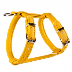 Шлейка S(27-35/37-45 см) Candy круглая желтая(Аркон)