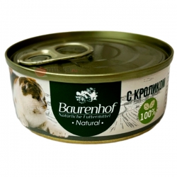 Baurenhof Natural д/кошек конс.с кроликом 100г